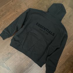 100% Authentic ✅ Fear of God Essentials Black Stretch Limo Hoodie