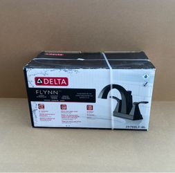 Delta Flynn Centerset Bathroom Faucet Matte Black