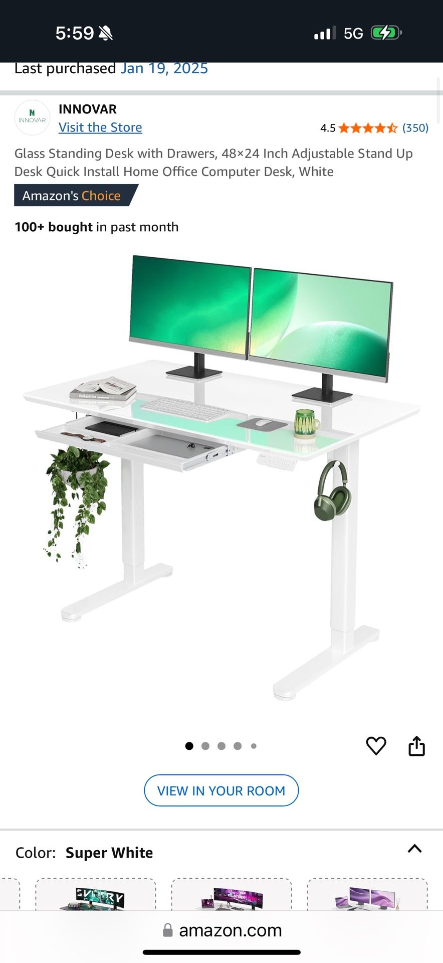 Glass Desk Mint Condition