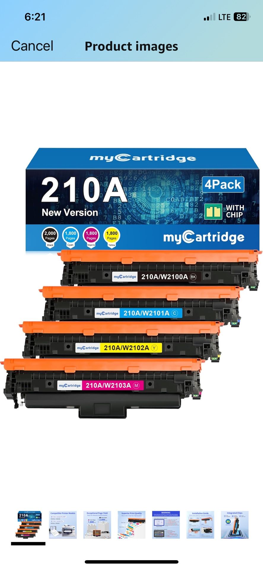 210A Toner Cartridges 4 Pack