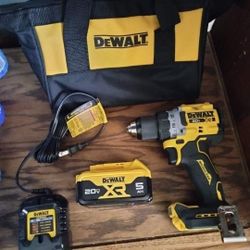Dewalt brushless drill driver with 5Ah battery, charger and bag. FIRM PRICE 