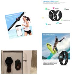 Fitness Tracker, 38mm Activity Tracker IP68 Waterproof,Heart Rate Sleep Monitor,Health Exercise Smart Watch Pedometer Step Counting Burn Calorie