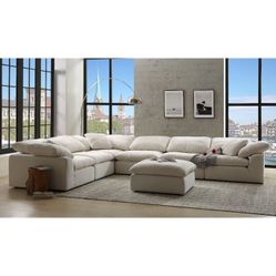 Champlin Ivory Modular Sectional Fabric