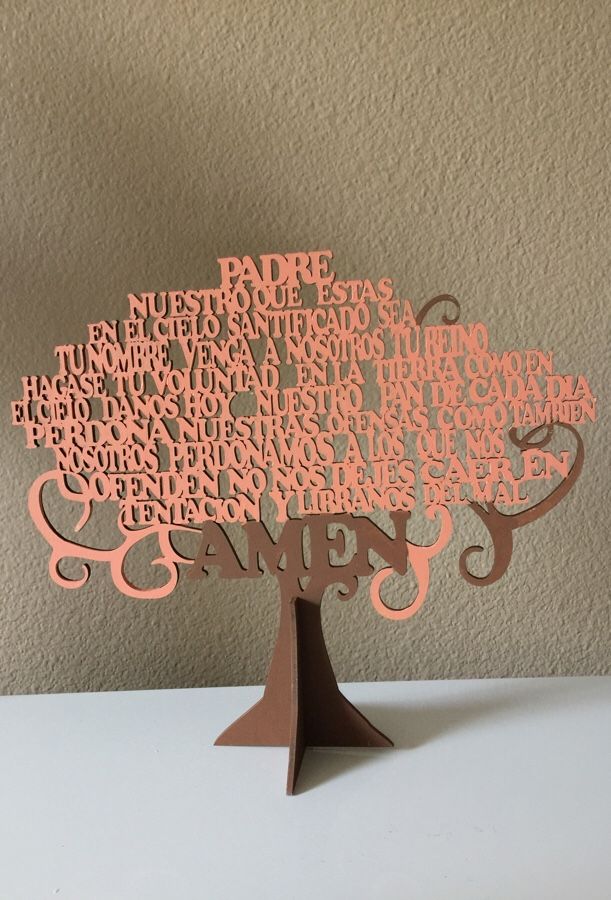 Árbol con el padre nuestro (tree with our father in Spanish)