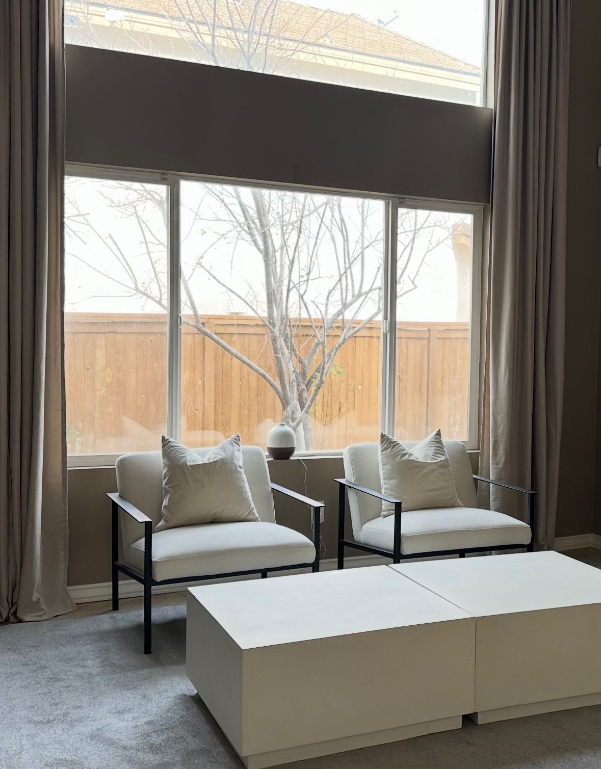 CB2 White Chairs (2)