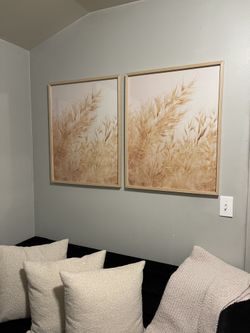 2 Wooden Frames (you Can Swap Out The Picture)