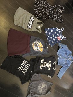 9 piece junior girls lot Small forever 21, Hurley etc