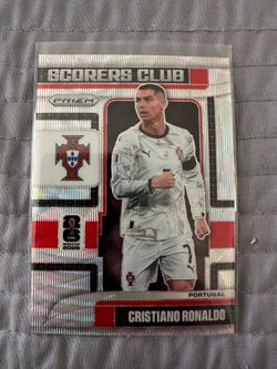 2026 Prizm FIFA World Cup Cristiano Ronaldo Scorers Club Silver Wave Parallel