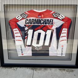 Ricky Carmichael Signed #101 Suzuki Framed Jersey Autographed Motocross Memorabilia