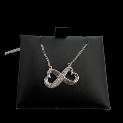 18inch 18k Gold And Diamond Chain With Infinity Pendant 