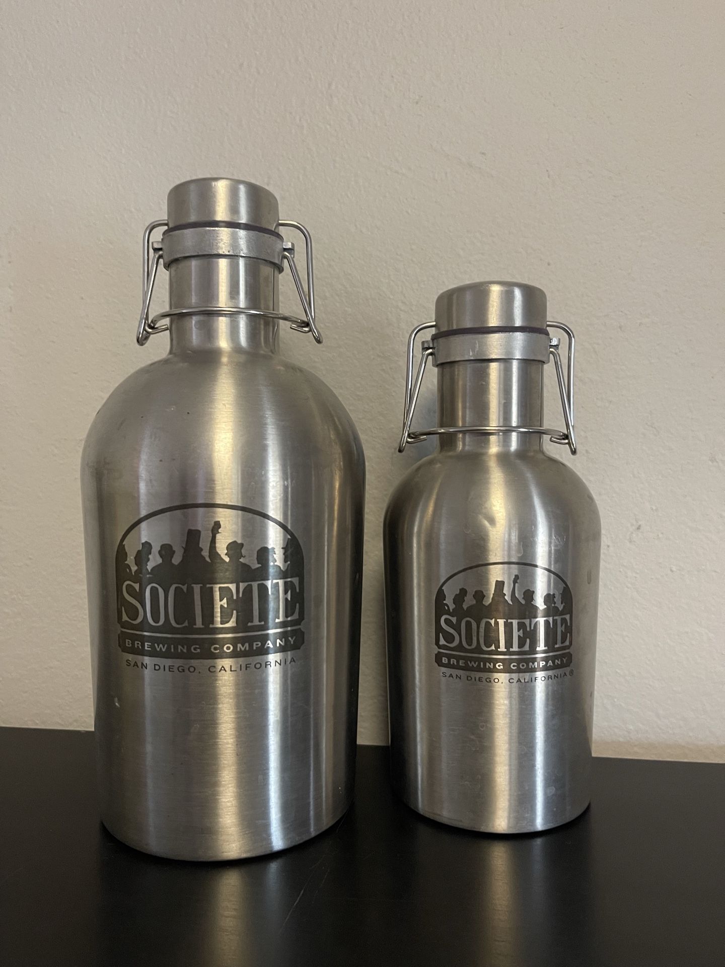 Set of Stainless Steel Societe Growlers