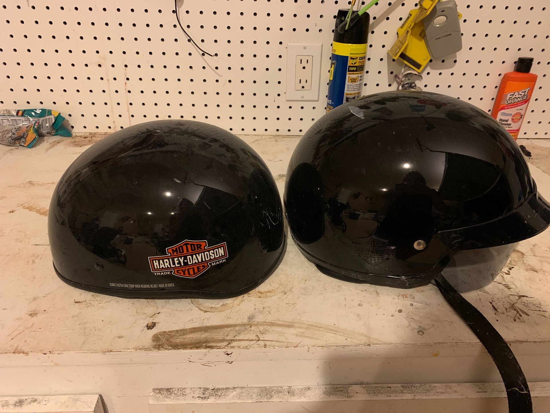 2 Harley Davidson Helmets