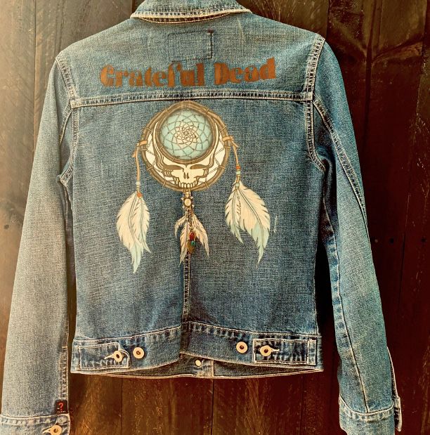 Grateful Dead Custom Denim Guess Jacket W/Charms