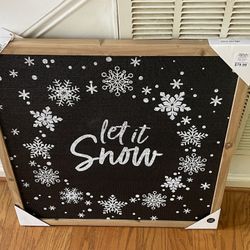 Let It Snow LED plaque