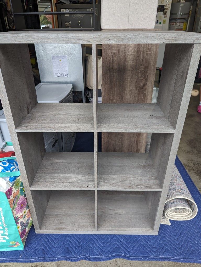 6 Bin Storage Shelf Bookcase 