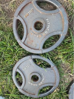 Fitness Gear 35lb Olympic Weight Plates – Pair (70 lbs Total)