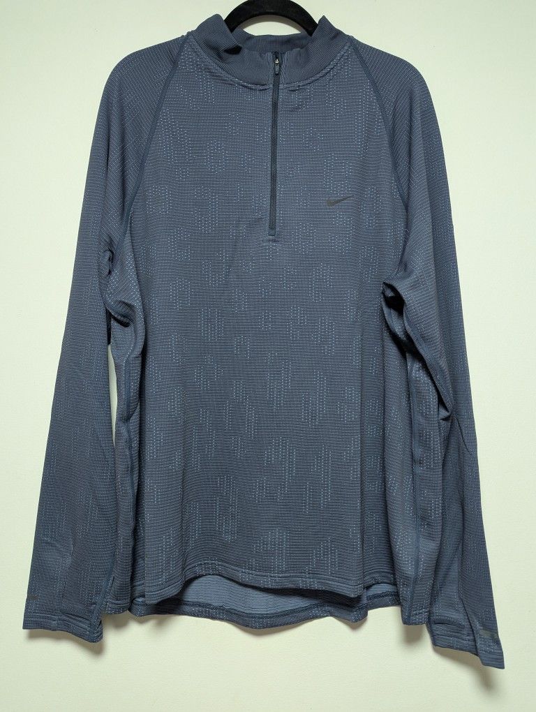Nike Running Division Repel Blue 1/4 Quarter Zip Men's Size XL FZ1121-437