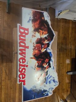 Vintage 90's Budweiser metal sign