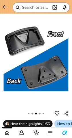 Curved Laydown License Plate Mount