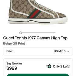 GUCCI Tennis 1977 Canvas High Top