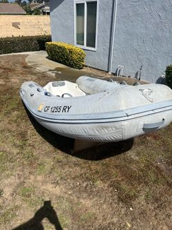 2008 10' Caribe MVPL-10 RIB Inflatable Yacht Tender Dinghy w/ Nissan 5HP 4 Stroke Outboard