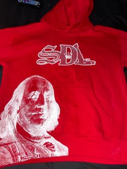 large sdl red hoodie