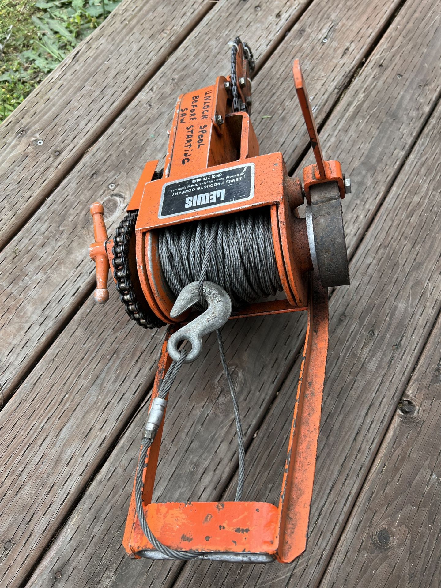 Lewis Chain Saw Winch for Sale in Spanaway, WA OfferUp