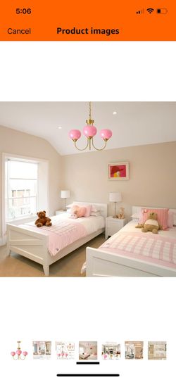New Beautiful Pink Chandelier
