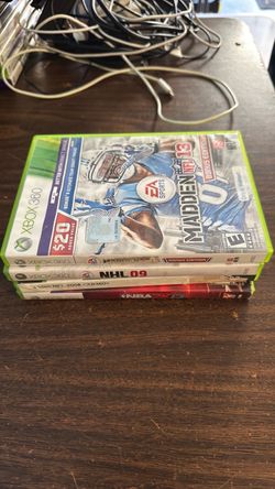 Xbox 360 Sports Game Bundle (4 Games) - Madden, NBA 2K, NHL
