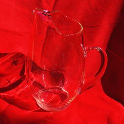 Vintage Etched Star Glass Pitcher