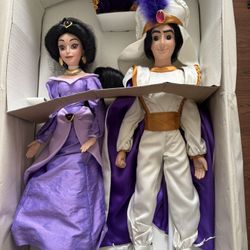 Aladdin and Jasmin Porcelain Doll Set