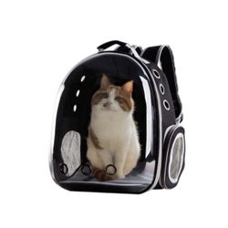 Black -PetPack Adorable Bubble Carrying Bag for Small, Medium dogs Cats, Space Capsule Pet Park, Hiking backpack, Airline Approved Travel Carrier 