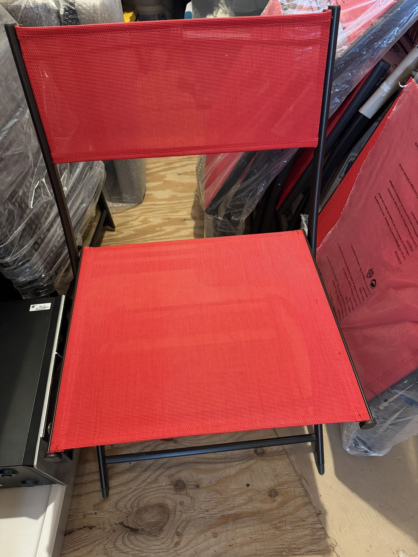 Ferrari Red Folding Patio Chairs New