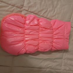 Brand New Hot Pink Puffer Dog Jacket 