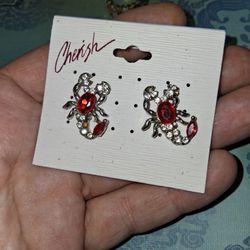 Scorpion Earings - Vintage Costume Jewelery 