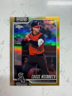 CHASE MEIDROTH 2026 TOPPS CHROME GOLD REFRACTOR #/50 WHITE SOX