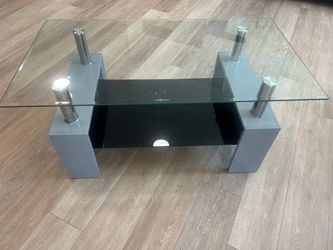 Modern Glass-Top Coffee Table