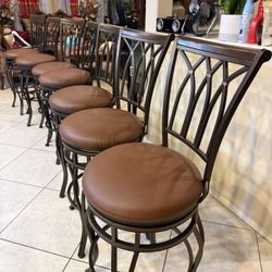 set of 7 new heavy metal bar stool swivel sturdy 