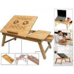 Rectangular Bamboo Foldable Laptop Desk