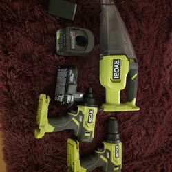 Ryobi Drill Set & Vacuum