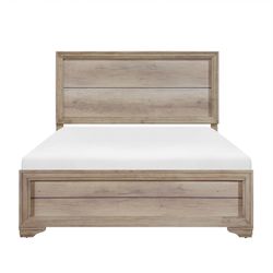 NATURAL FINISH FULL SIZE BED-FRAME