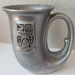 Vintage Michelob pewter 
Beer Stein Horn