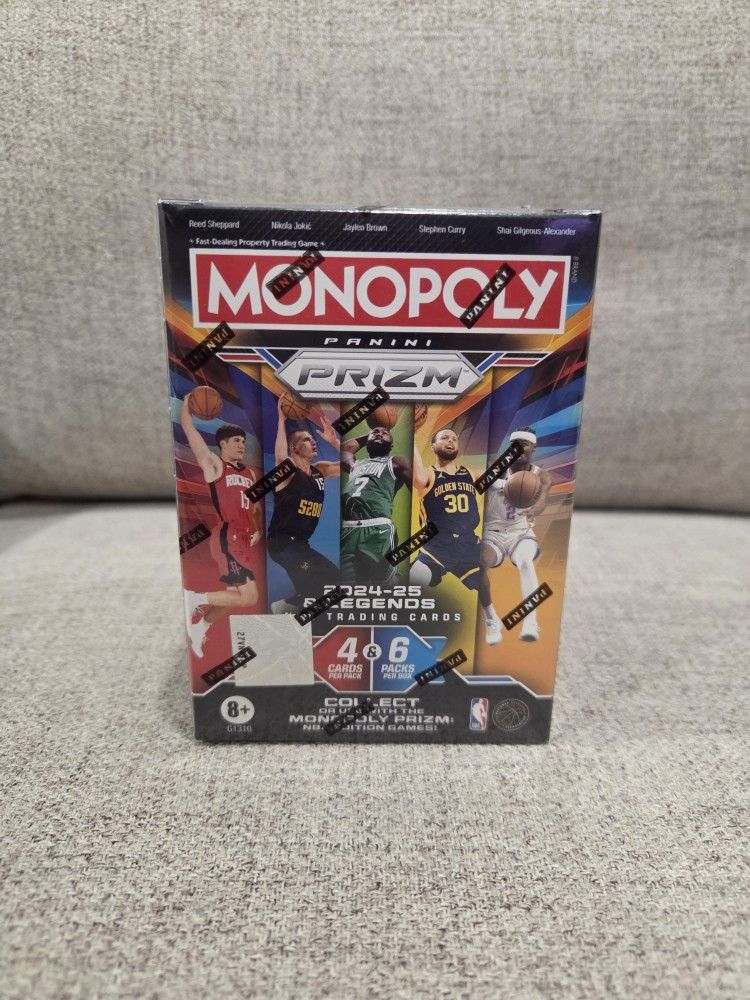 Monopoly Panini Prizm: 2024-25 NBA Basketball Trading Cards Booster Box