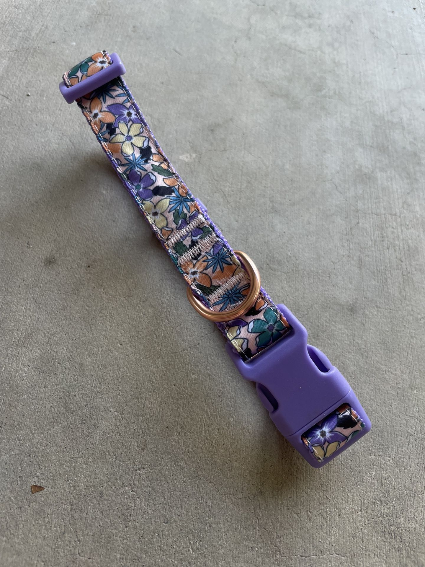 M Floral Dog Collar