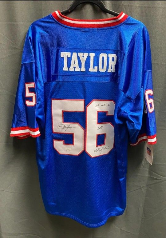 hot lawrence taylor signed mitchell and ness jersey jsa authenticated