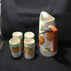 Vintage Orange Juice Set