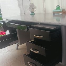 Steelcase Metal Industrial Tanker Desk. Delivery 