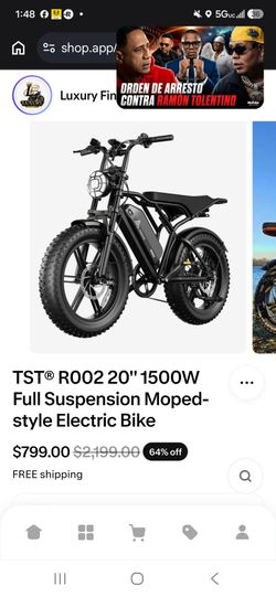 Electric bike white brand new