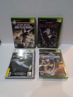 Lot of 5 Original Xbox Games - Star Wars, NFS 2 Underground, Blood Omen 2