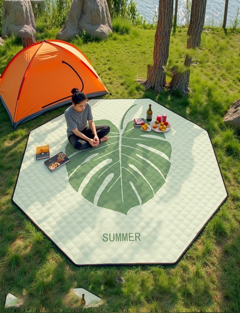 Octagonal thickened outdoor picnic mat, moisture-proof mat, beach mat, camping mat